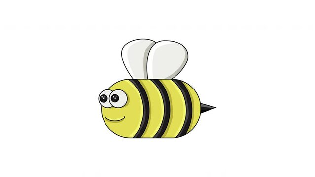 Animation forms a bee icon