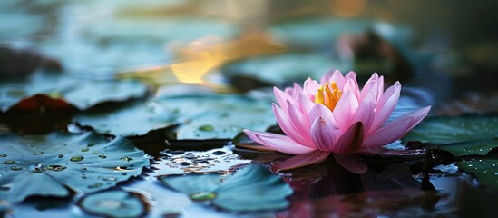 Lotus flower in water.