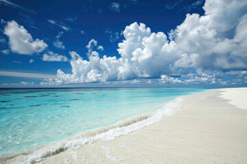 tropical beach scene, beautiful nature, generative ai