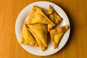 Crab Rangoon on a plate