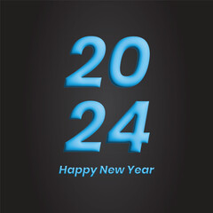 3d new year 2024 background