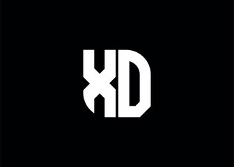 Monogram Letter XD Logo Design vector template
