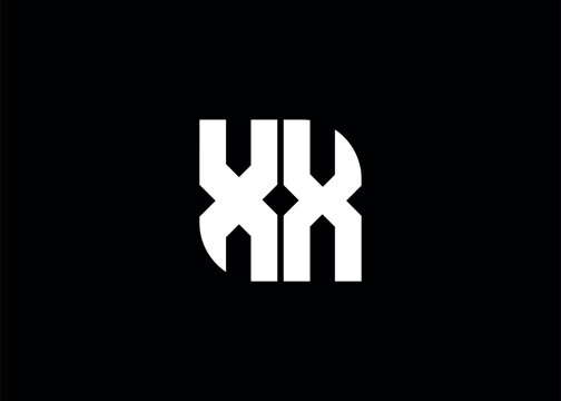 Monogram Letter XX Logo Design vector template.