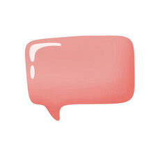 Watercolor Speech Bubble for Text Box in Pastel Color
