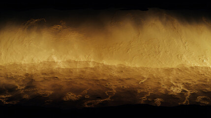 The surface of Venus with its thick cloud-covered atmosphere as seen from a space probe.