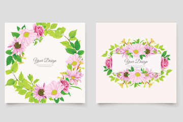 wedding card floral ornament design
