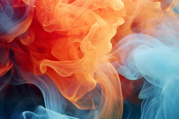 Fototapeta premium Abstract capture of swirling smoke patterns, showcasing the transient and ephemeral beauty of smoke in various forms.