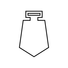 Medal template icon vector. Award shape illustration sign. Medal laser cutting symbol or logo.