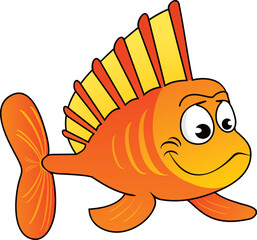 Exotic orange fish - 698537103