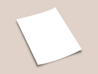 Single page flyer a4 paper sheet mockup.