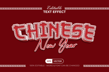 Chinese New Year Text Effect. Editable Text Effect.