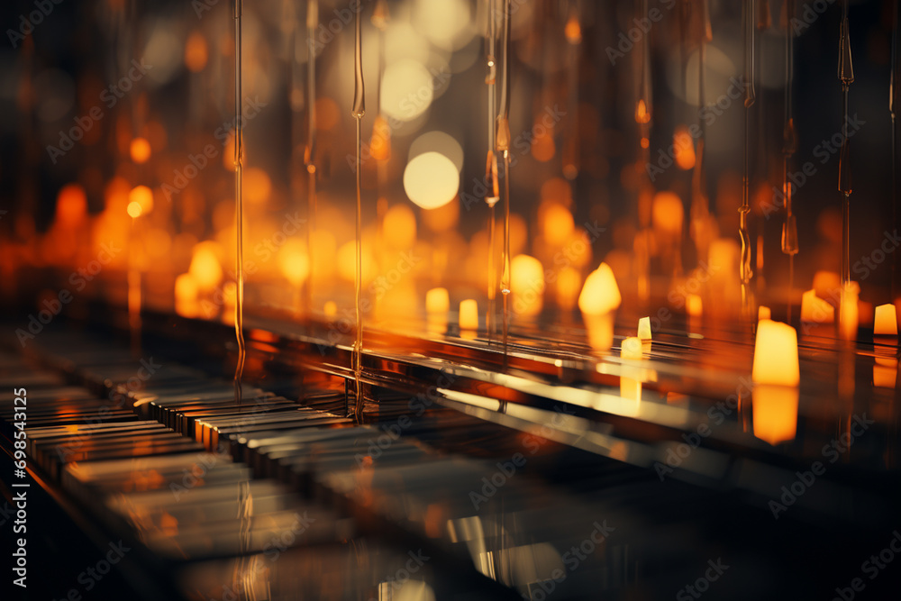 Fototapete An abstract fusion of tranquility and harmony, symbolizing the essence of quiet music in a visually impactful way.