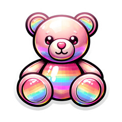 Obraz premium image of a toy bear, sticker, clipart