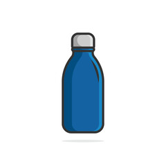 Sport water bottle vector illustration. Drink concept, Gym bottle, Drinking water, School water bottle, Fitness flask, Sports water bottle, Reusable water bottle