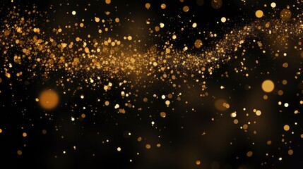 Gold sparkle particles abstract Background