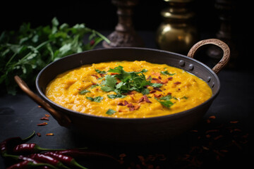 Indian delicious food dal tadka