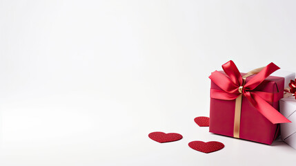 Valentine's day gift on white background