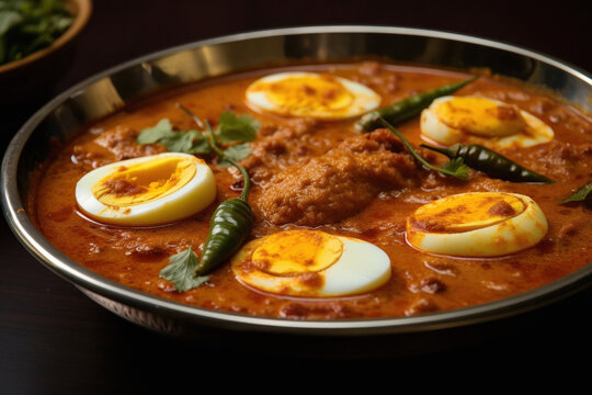 South indian style delicious egg curry.