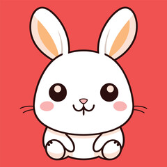 Obraz na płótnie Canvas Cute Rabbit Vector Art Illustration Design