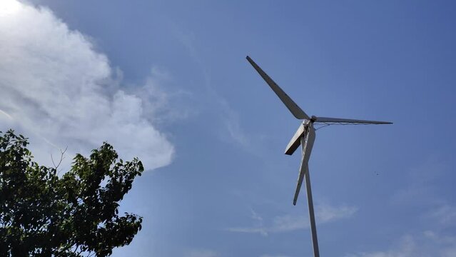Wind turbines are clean, natural energy.
