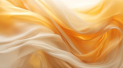 Obraz premium Golden and white shapes intertwine in a warm, abstract embrace.