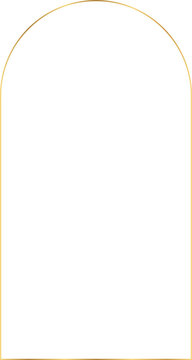recommend clip art: Decorative gold arch frame, vertical border template with 8: 15 aspect ratio for social story post, svg cutout isolated.