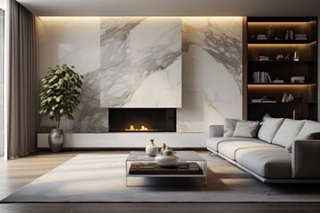 Beautiful Apartment With Marble Wall