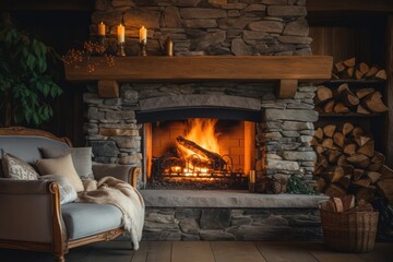 Cozy Fireplace Work, Working Near Fireplace For Warm And Inviting Atmosphere