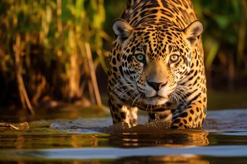 Foto op Plexiglas Female Jaguar In Brazilian Pantanal, South America © Anastasiia
