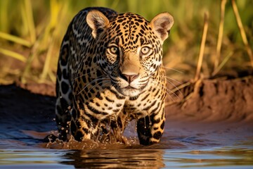 Jaguaress Spotted In The Brazilian Pantanal, South America