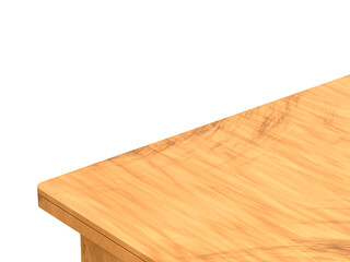3d rendering Empty wooden table top used for display or montage your products for advertising with transparent background 