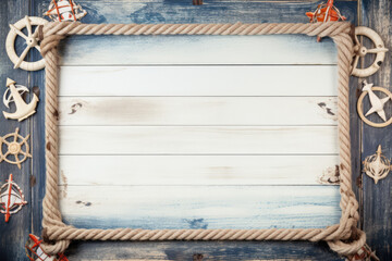 Maritime-Inspired Frame: Ropes, Anchors, And Nautical Vibes