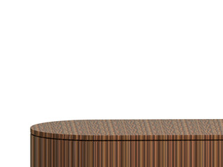 3d rendering Empty wooden table top used for display or montage your products for advertising with transparent background 