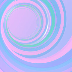 3d rendering digital illustration of a helix with iridescent stripes. Abstract futuristic vertical background