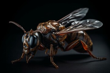 Transparent bee or hornet. Generative AI