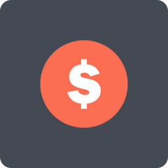 Rounded Square E-Commerce Flat Icon