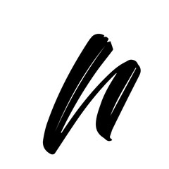 Logo calligraphy style initial letter vector