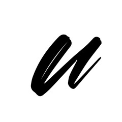 Logo calligraphy style initial letter vector