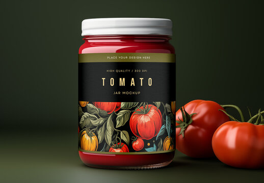 Tomato Jar Mockup Generated With AI