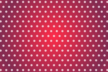 white polka dot background, red base color