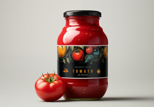 Tomato Jar Mockup Generated With AI