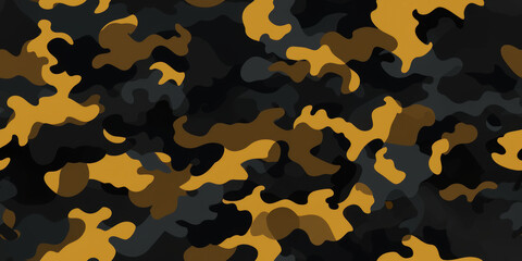 Naklejka premium Golden and brown camouflage background, endless surface pattern, expandable, tile