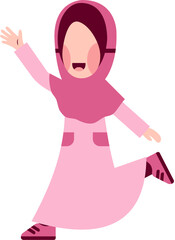 Character Of Happy Hijab Kid