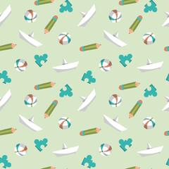 Hand drawn education seamless pattern.