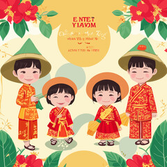 children with a gift