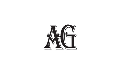 AG, GA , A , G, Abstract Letters Logo Monogram	