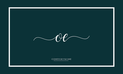 Alphabet letters OE or EO logo monogram
