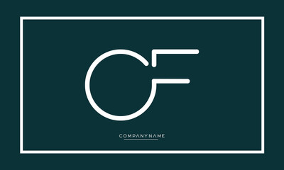 Alphabet letters icon logo OF or FO