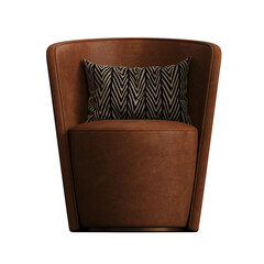 armchair isolate on a transparent background, interior furniture, 3D illustration, cg render