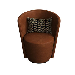 armchair isolate on a transparent background, interior furniture, 3D illustration, cg render